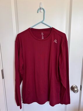 Rhoback Long Sleeve Performance Tee in Burgundy